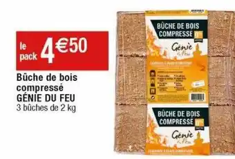 Cora x Carrefour Bûche de bois compressé génie du feu offre