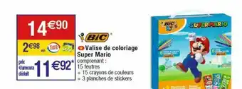 Cora x Carrefour Valise de coloriage super mario bic offre