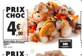 E.Leclerc Méange Surgelé Noix de St Jacques Moules Et Crevettes Sauvages Hubco offre