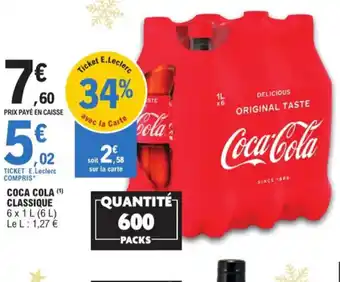 E.Leclerc Coca Cola Classique offre