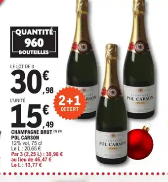 E.Leclerc Champagne Brut Pol Carson offre