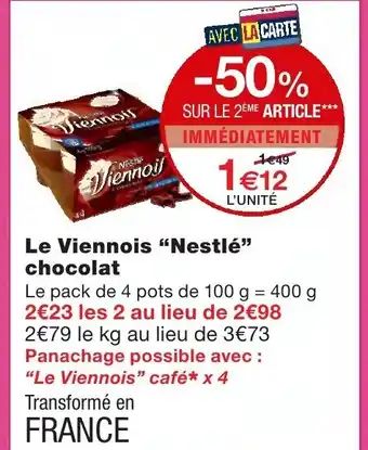 Le Viennois Nestlé chocolat