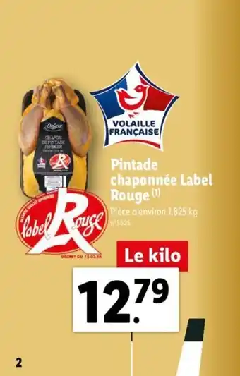 Lidl Pintade Chaponnee Label Rouge offre