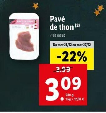 Lidl Pave De Thon offre