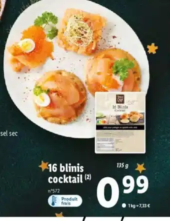 Lidl 16 Blinis Cocktail offre