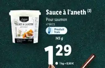 Lidl Sauce A L'Aneth offre