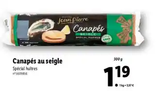 Lidl Canapes Au Seigle offre