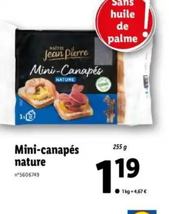 Lidl Mini-Canapes Nature offre