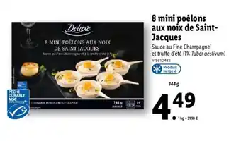 Lidl 8 Mini Poelons Aux Noix De Saint-Jacques offre