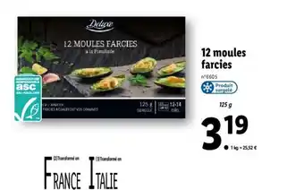 Lidl 12 Moules Farcies offre