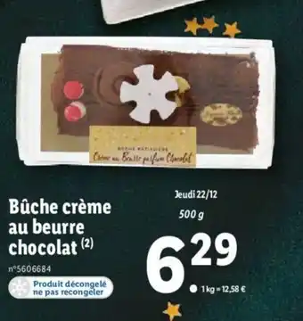 Lidl Buche Creme Au Beurre Chocolat offre
