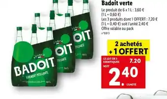 Lidl Badoit Verte offre