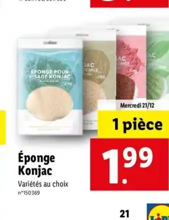 Lidl Eponge Konjac offre