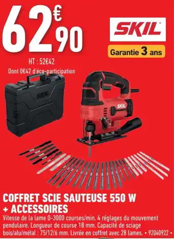 Brico Cash Coffret scie sauteuse 550 W + accessoires offre