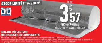 Isolant réflecteur multicouche 20 composants