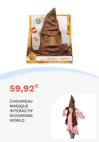 Choixpeau magique interactif wizarding world