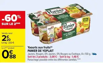 Carrefour Market Yaourts aux fruits PANIER DE YOPLAIT offre