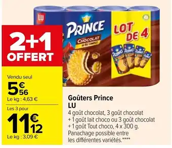 Carrefour Market Goûters prince LU offre