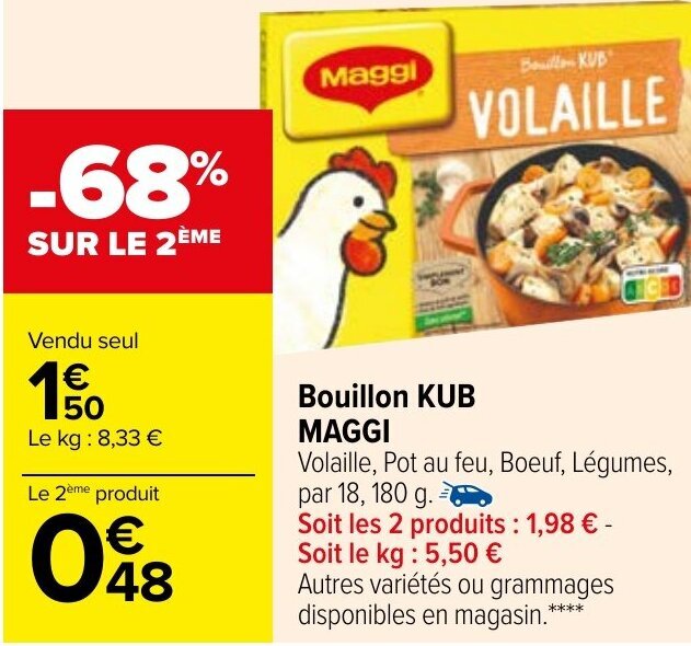 Promo Bouillon KUB MAGGI chez Carrefour Market