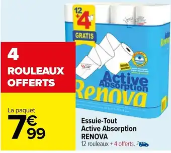 Carrefour Market Essuie-tout active absorption RENOVA offre