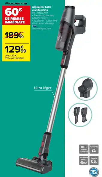 Carrefour Market Aspirateur balai multifonction offre