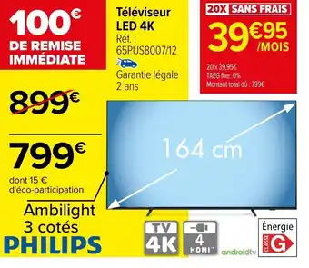 Carrefour Market Téléviseur LED 4K offre