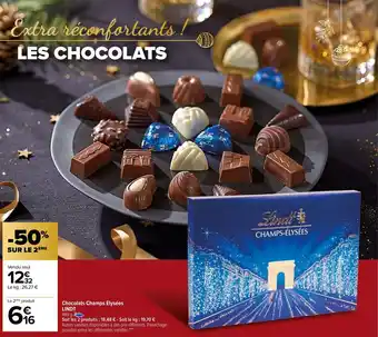 Carrefour Market Chocolats champs elysées LINDT offre