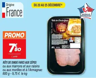 Netto Rôti de dinde farci aux cèpes offre
