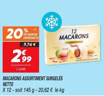 Netto Macarons assortiment surgelés NETTO offre