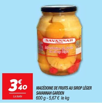 Netto Macédoine de fruits au sirop léger SAVANNAH GARDEN offre