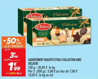 Netto Assortiment biscuits étoile collection noël DELACRE offre