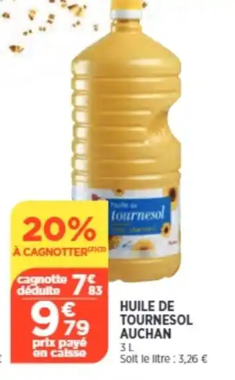 Bi1 Huile de tournesol Auchan offre