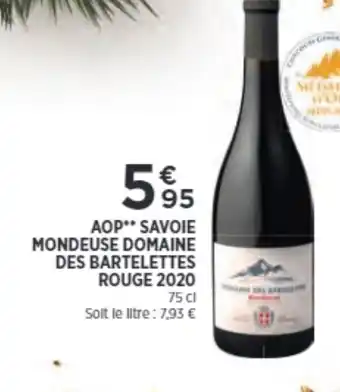Bi1 AOP Savoie Mondeuse Domaine Des Bartelettes Rouge 2020 offre