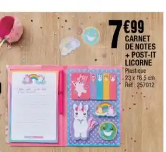 La Foir'Fouille Carney De Notes + Post - Lt Licorne offre