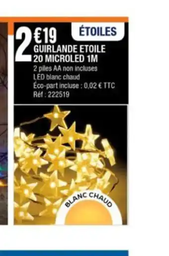 Guirlande Etoile 20 Microled 1M