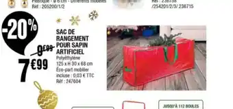 La Foir'Fouille Sac De Rangement Pour Sapin Artificiel offre