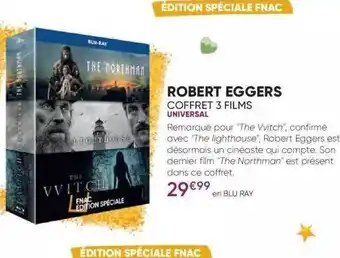 Robert eggers - coffret 3 films - universal