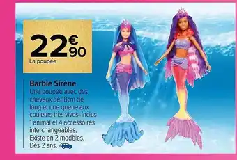 Carrefour Market Barbie sirène offre
