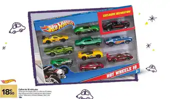 Coffret de 10 véhicules hot wheels