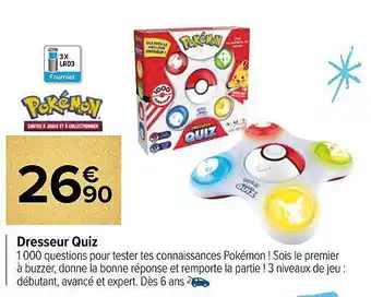 Carrefour Market Dresseur quiz pokémon offre