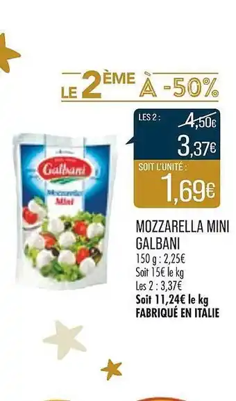 Match Mozzarella mini galbani offre