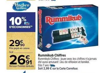 Rummikub chiffres hasbro gaming
