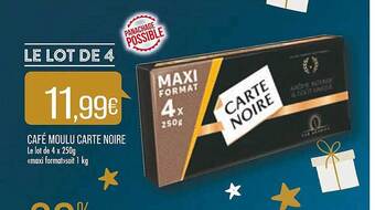 Match Café moulu carte noire offre