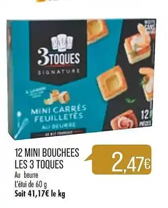 Match 12 mini bouchées les 3 toques offre