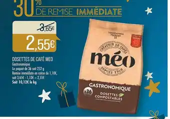 Match Dosettes de café méo offre