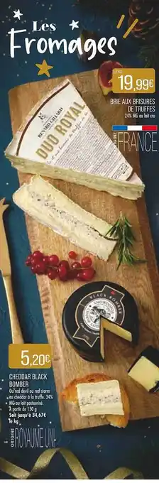 Match Cheddar black bomber, brie aux brisures de truffes offre