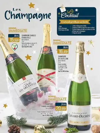 Match Champagne charles d'harleville, champagne de castellane, champagne canard-duchêne offre