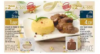 Match Écrasé de pomme de terre au comté aop, cerf sauce grand veneur offre