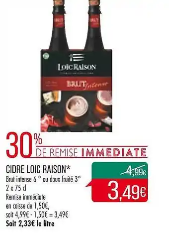 Match Cidre loïc raison offre