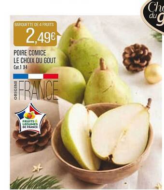 Match Poire comice le choix du gout offre